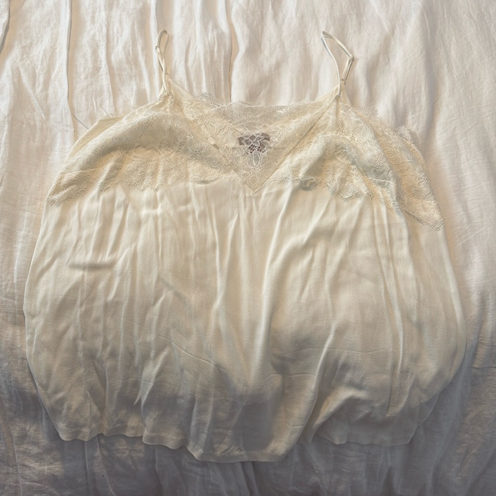 H&M plus size cream lace cami
